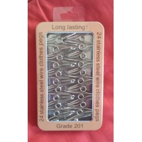24 grade 201 ss wire pegs in a tin box